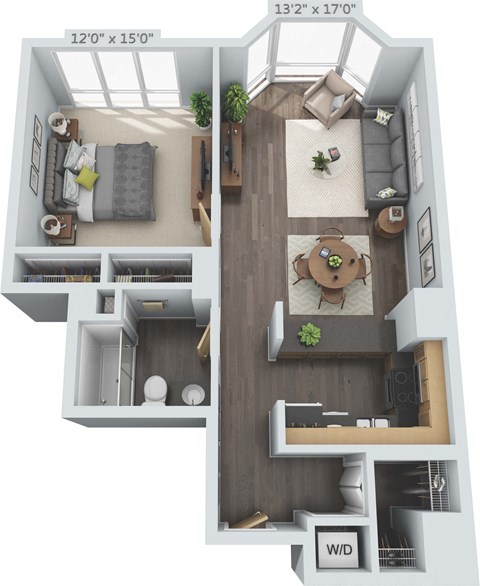 Brighton Floor Plan at Clayton On The Park, Clayton, 63105